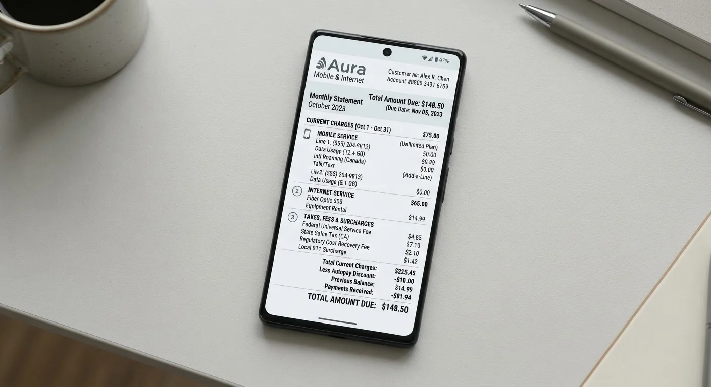Everything on Your Phone Bill, Line by Line