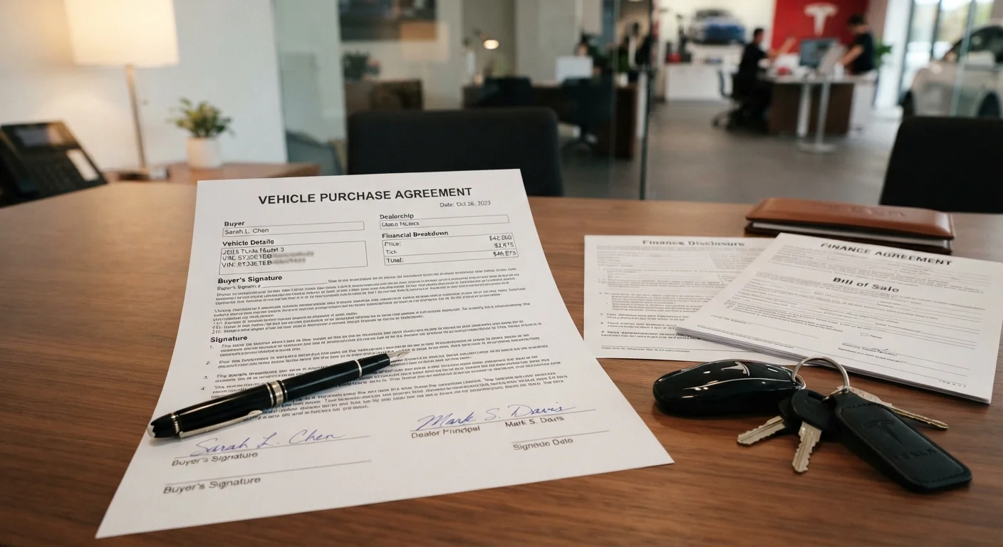 Key Terms in a Car Purchase Contract