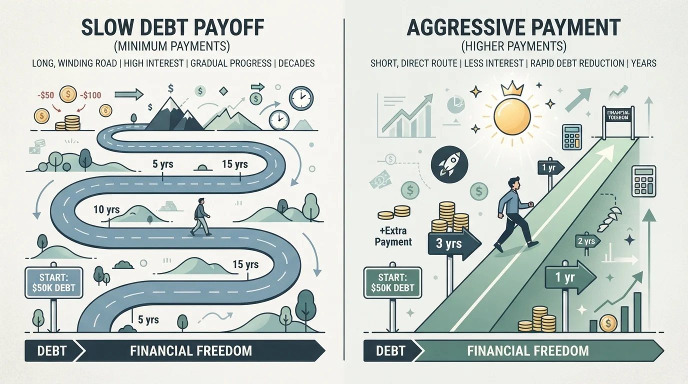 Minimum Payments vs. Aggressive Payoff: The True Cost of Carrying Credit Card Debt
