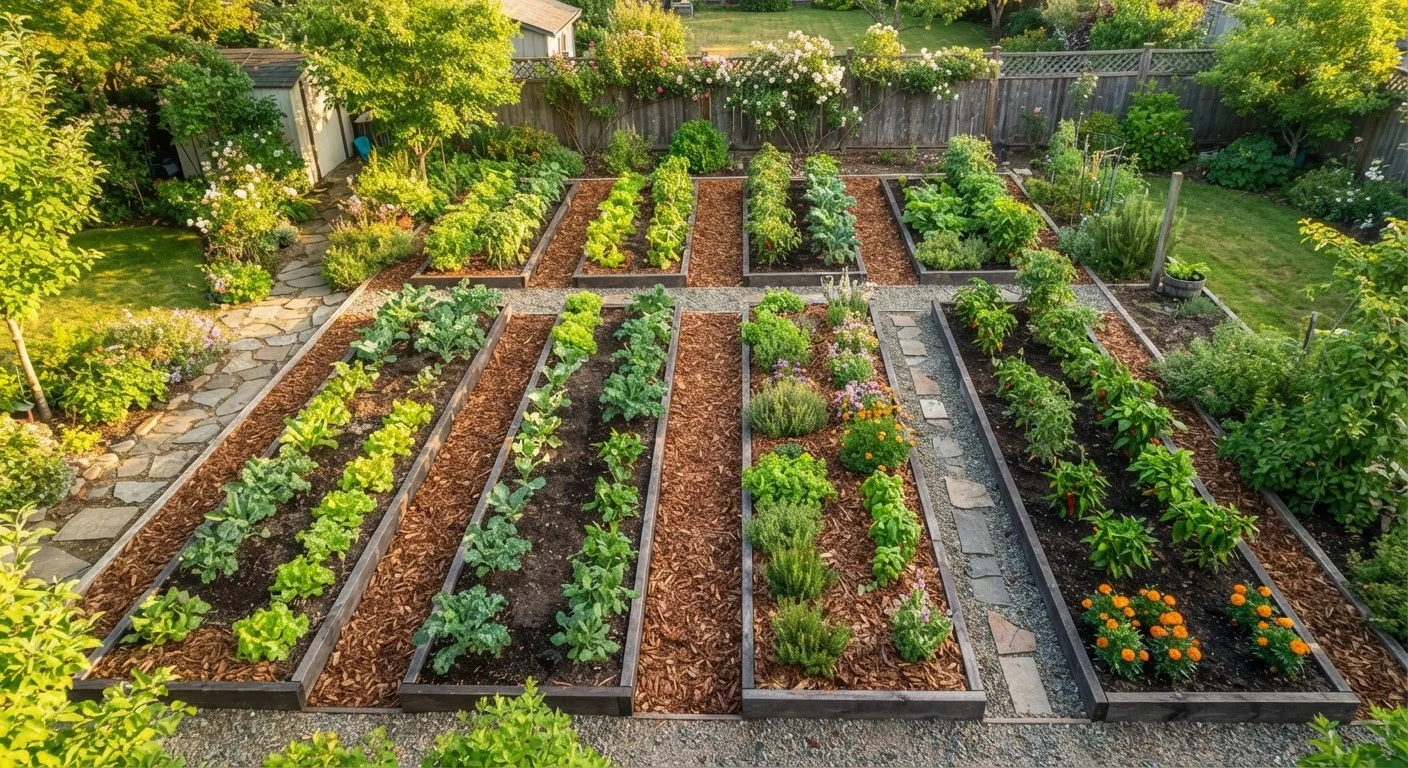 Mulching Your Garden Beds: Material Types, Depth, and Timing