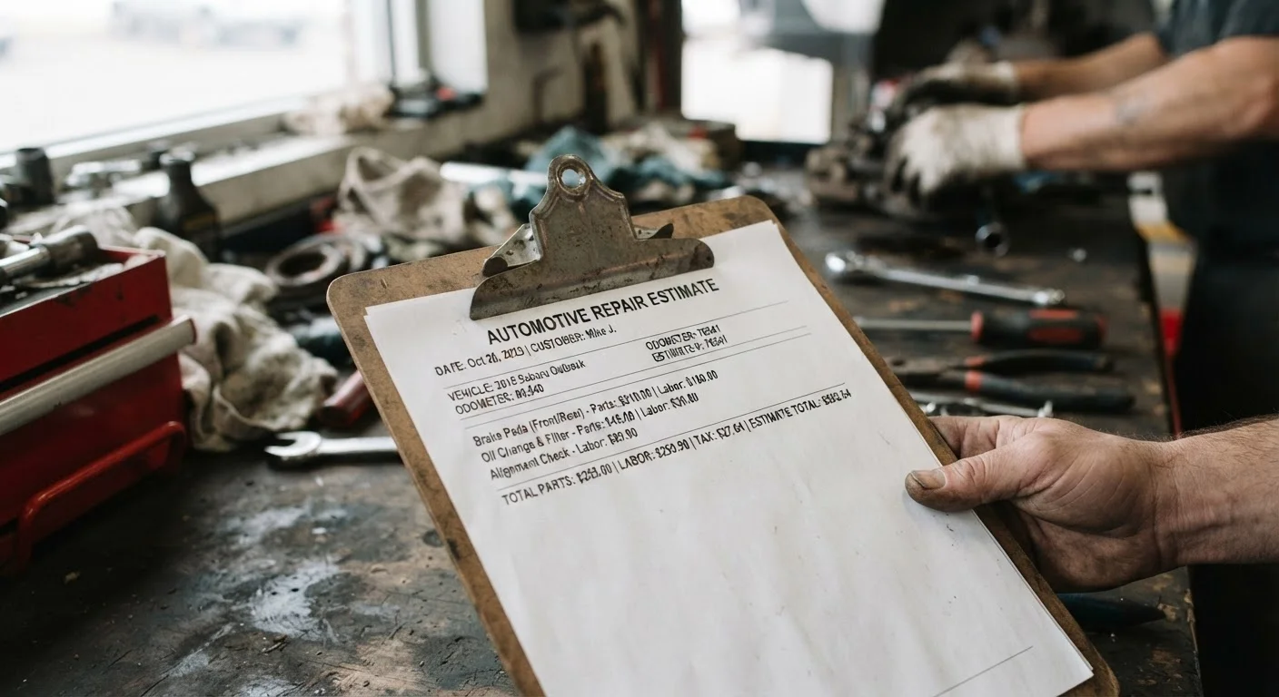 Reading a Mechanic's Estimate Without Getting Lost