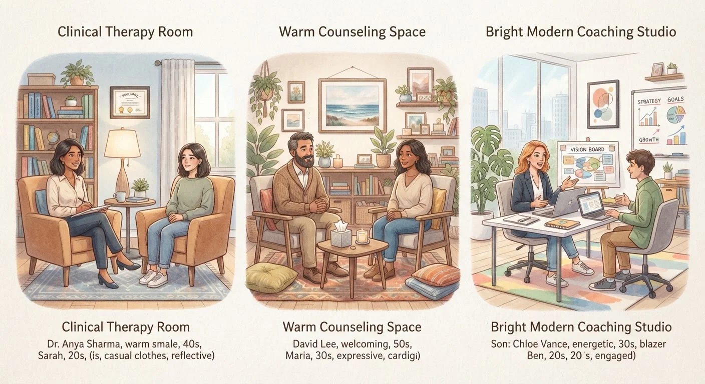 Therapy, Counseling, and Life Coaching: Understanding the Differences